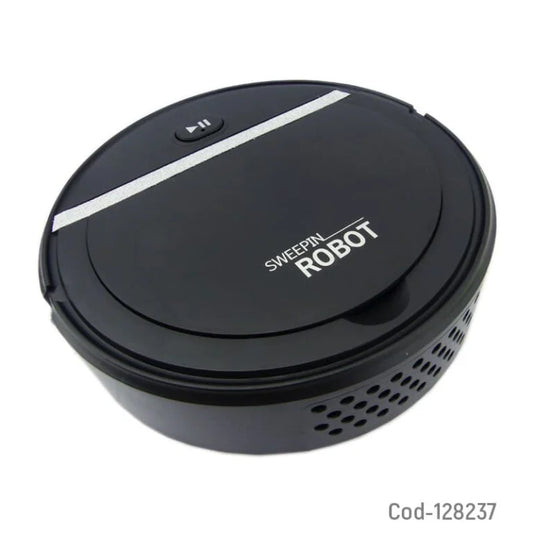 Robot aspirador HY03 color negro, vista del producto.